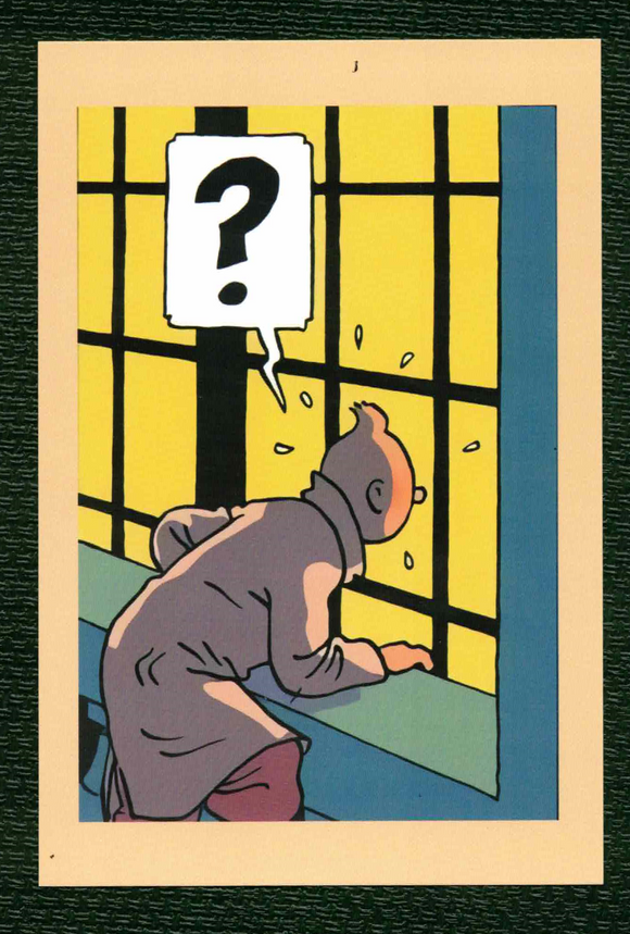 POSTCARD / Hergé / Tintin ? (tan border)