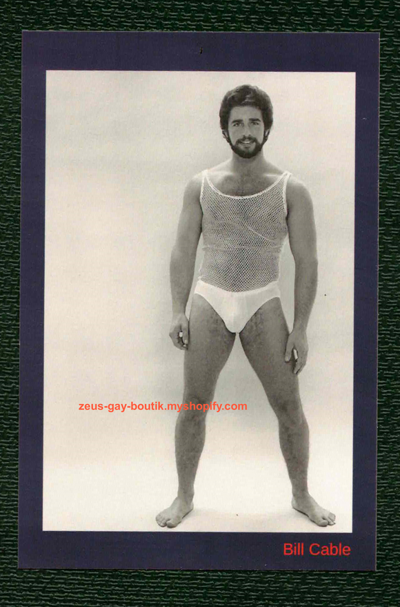 POSTCARD / Bill Cable in underwear, 1977