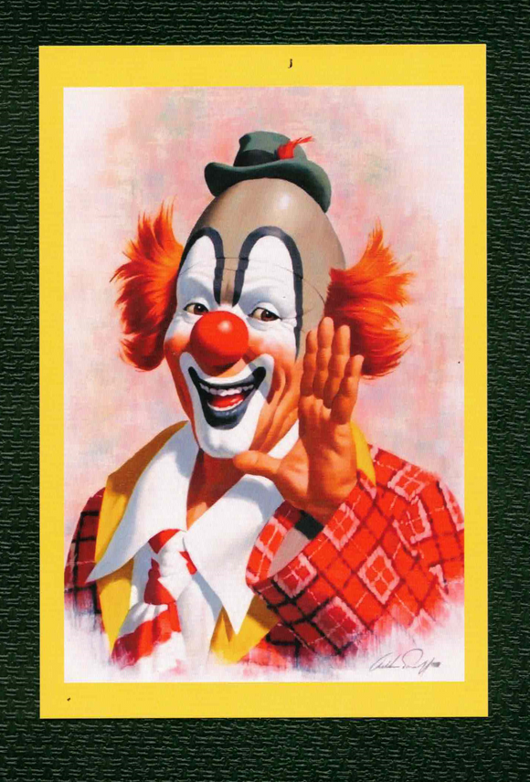 POSTCARD / SARNOFF, Arthur / Ringo the clown, 1950s
