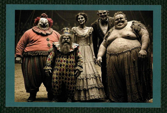 POSTCARD / Halloween / Scary Circus