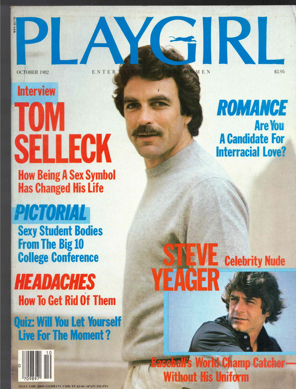 PLAYGIRL / 1982 / October / Tom Selleck / Steve Yeager / Ron Howard / Patrick Duffy / David Peters / Mark Gibney / James Benjamin / Richard O'Keefe