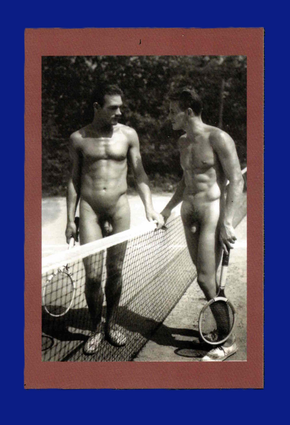 POSTCARD / TENNIS / Nude players at the net