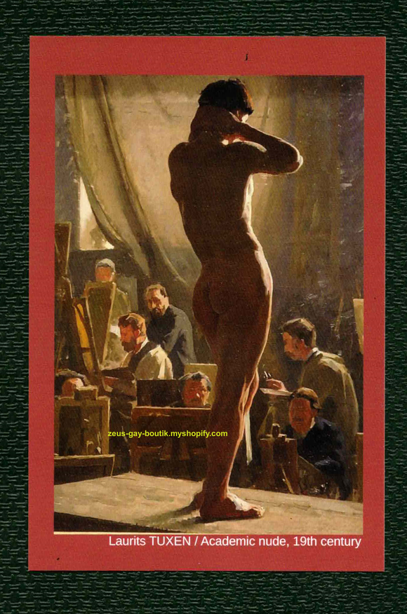 POSTCARD / TUXEN, Laurits / Academic nude, 19th century