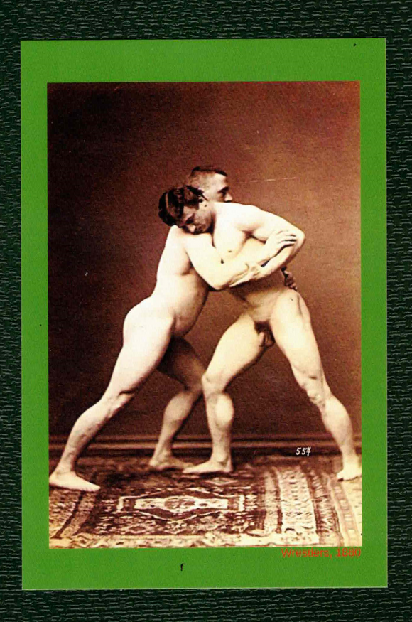 POSTCARD / WRESTLING / Two wrestlers on carpet, 557 / 1880 / Jean-Louis Igout