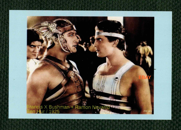 POSTCARD / Ramon Novarro + Francis X Bushman / Ben Hur, 1925