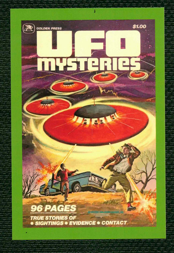 POSTCARD / Pulp Fiction / UFO Mysteries, 1976