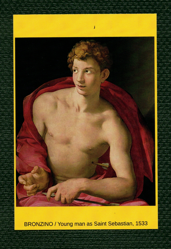 POSTCARD / BRONZINO, Agnolo / Young Man as Saint Sebastian, 1533