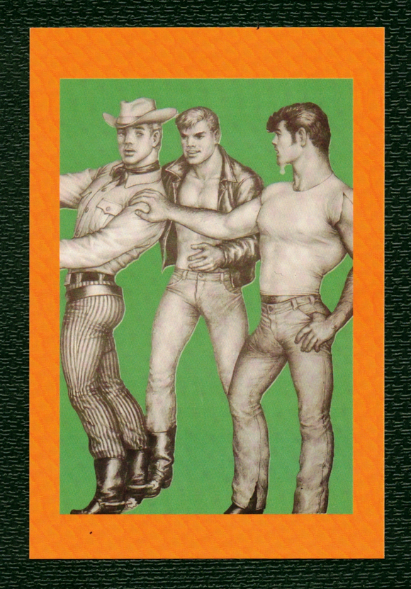 POSTCARD / Tom of Finland / The cowboy + the greasers, 1960