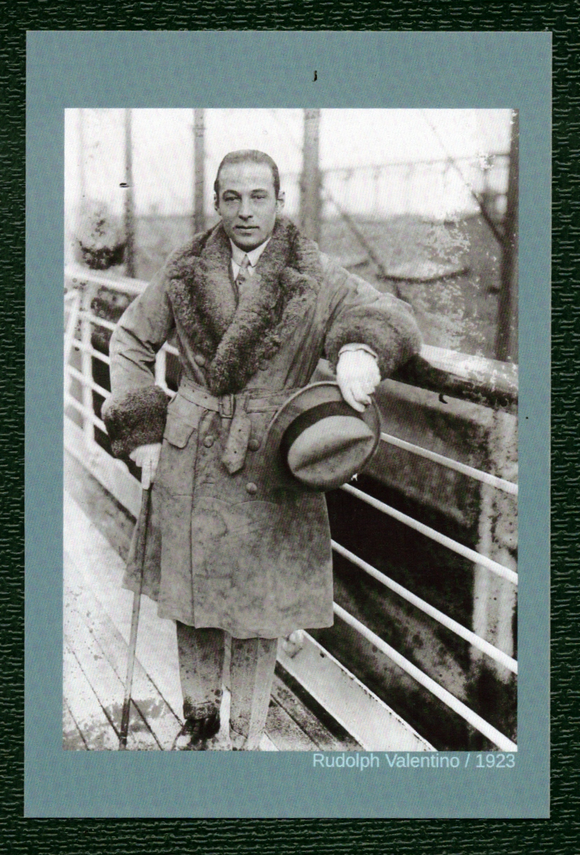 POSTCARD / Rudolph Valentino on deck, 1923
