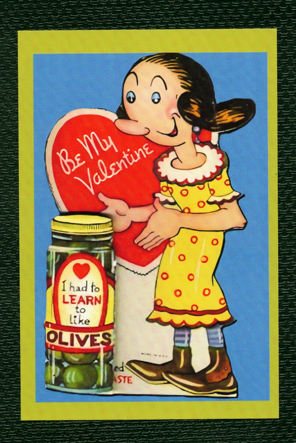 POSTCARD / Be my Valentine / Olive