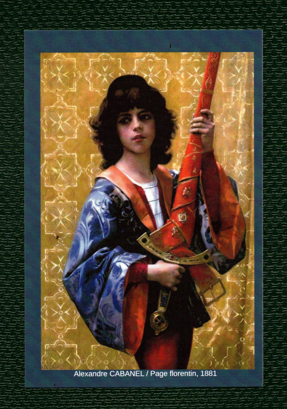 POSTCARD / CABANEL, Alexandre / Page florentin, 1881