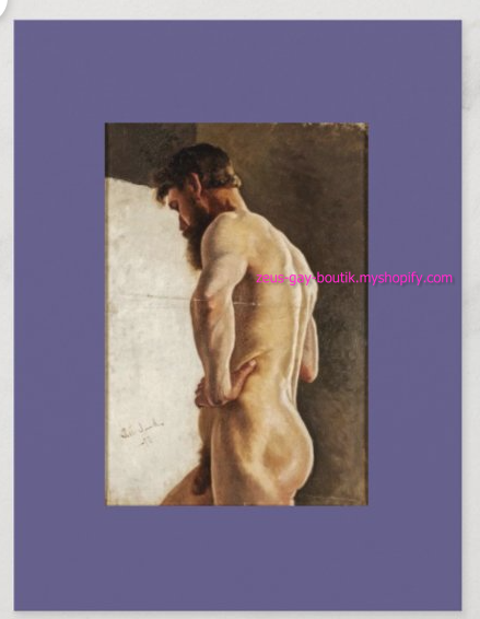 POSTCARD / SWEDLUND, Pelle / Male nude, 19th century