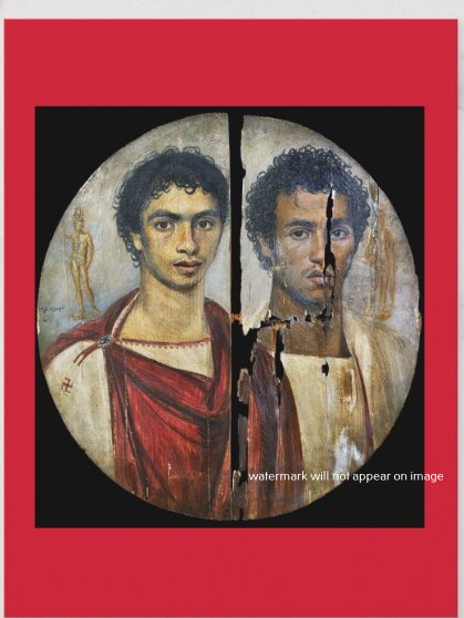POSTCARD / Roman School / Two Egyptian men, second century AD