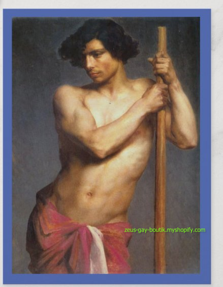 POSTCARD / MAILLART, Diogene / Half-nude man, 1864
