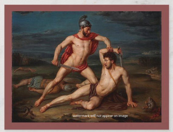 POSTCARD / TAJEO, Rafael / Achilles defeating Hector, 1830