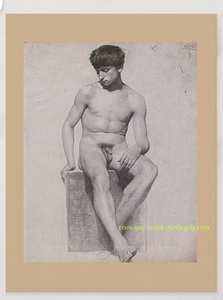 POSTCARD / LEANDRE, Charles / Étude nu masculin, 1884