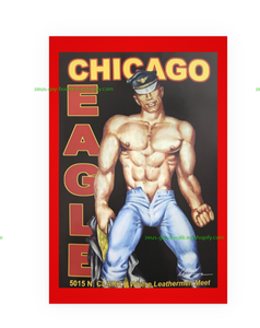 POSTCARD / ETIENNE / Leatherman in jeans / Chicago Eagle