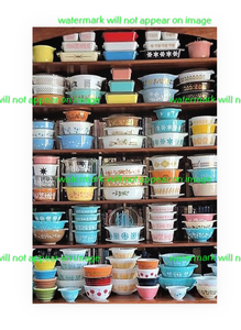 POSTCARD / Pyrex kitchenware selection