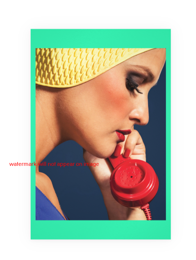 POSTCARD / Woman with red phone
