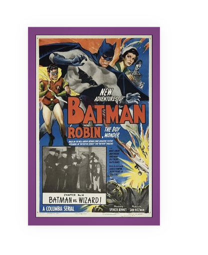 POSTCARD / The new adventures of BATMAN and ROBIN, 1948