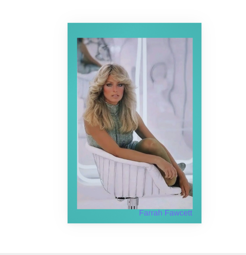 POSTCARD / Farrah Fawcett / Logan's Run, 1976