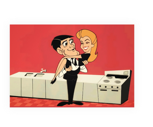 POSTCARD / Bewitched / Elizabeth Montgomery / Dick York / 1964