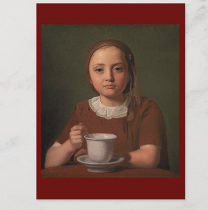 POSTCARD / HANSEN, Constantin / Portrait of a little girl, 1850