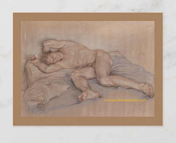 POSTCARD / CADMUS Paul / Male nude, 1966