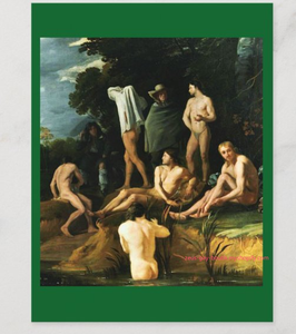 POSTCARD / SWEERTS, Michael / Male bathers, 1655