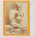 POSTCARD / PICARD, Bernard / Nude man drinking, 1723