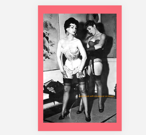 POSTCARD / Women in corsets + nylon stockings