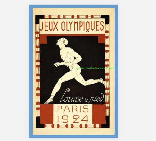 POSTCARD / Paris / Jeux Olympiques, 1924 / Course à pied / Emmanuel Blanche