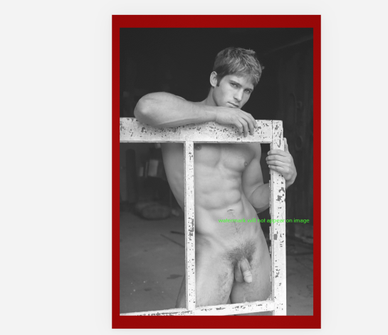 POSTCARD / Justin nude window frame