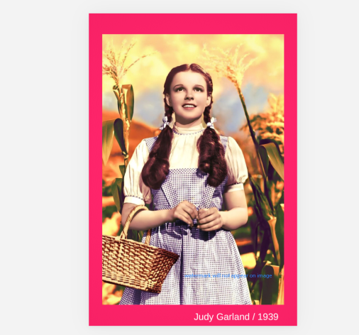 POSTCARD / Judy Garland / The wizard of Oz, 1939