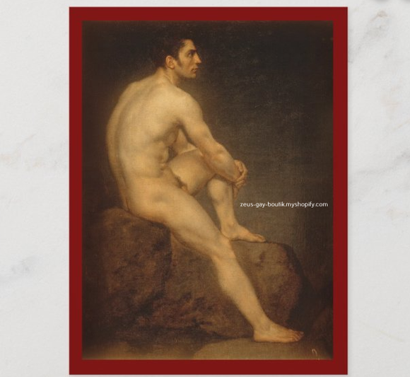 POSTCARD / VAZQUEZ Manuel Ignacio / Male Nude, 1823