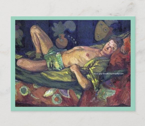 POSTCARD / GRANT Duncan / Paul Roche reclining, 1946