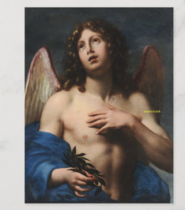 POSTCARD / MARINARI, Onorio / Winged Genius, 17th century