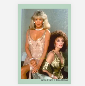 POSTCARD / DYNASTY / Linda Evans + Joan Collins, 1982