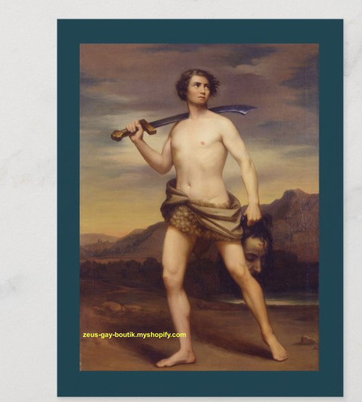 POSTCARD / BARBIERI, Enrico / David + Goliath, 1844