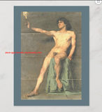 POSTCARD / DAGNAN-BOUVERET, Pascal / Male nude study, 1877
