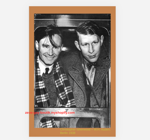 POSTCARD / Christopher Isherwood + W.H. Auden / Berlin 1938
