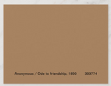 POSTCARD / Anonymous / Ode to Friendship, 1850