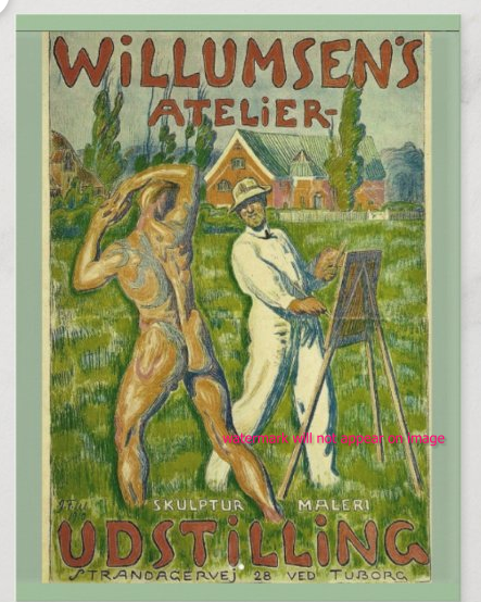 POSTCARD / WILLUMSEN, Jens / Atelier, 1910