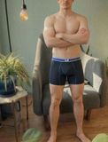 Boxer Briefs / Champion / Medium / Black with blue stripes