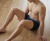 Boxer Briefs / Champion / Medium / Black with blue stripes