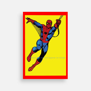 POSTCARD / Spiderman on yellow