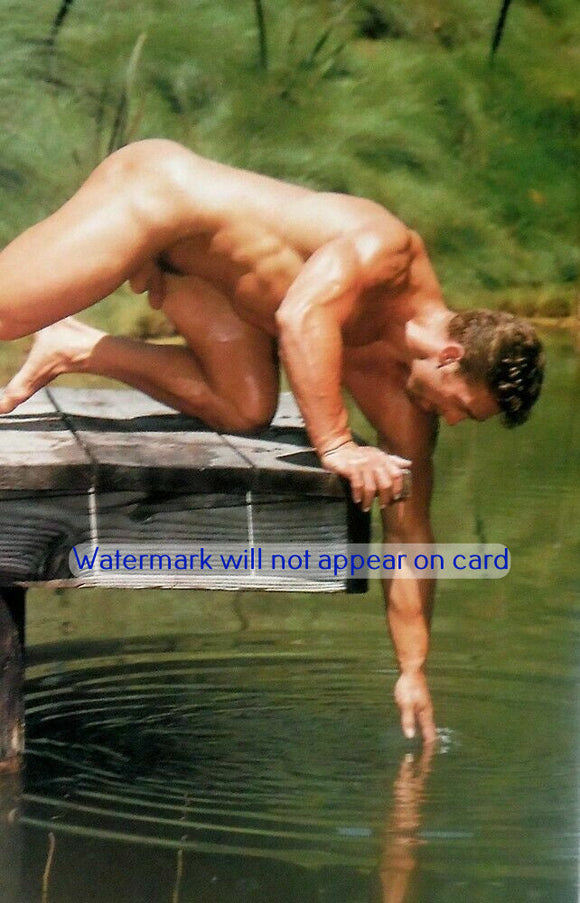 NOTE CARD / Billy Herrington nude at the lake