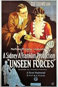 POSTCARD / UNSEEN FORCES, 1920 / Sidney Franklin / Conrad Nagel