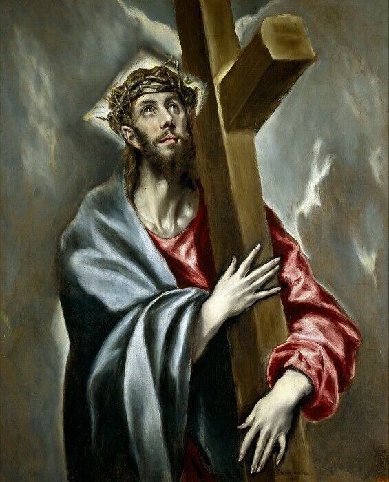 POSTCARD / EL GRECO / Christ clasping the cross, 1602