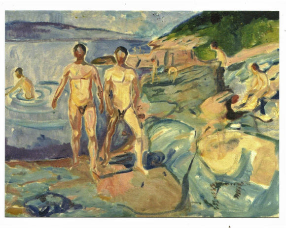 POSTCARD / MUNCH, Edvard / Men swimming, 1923